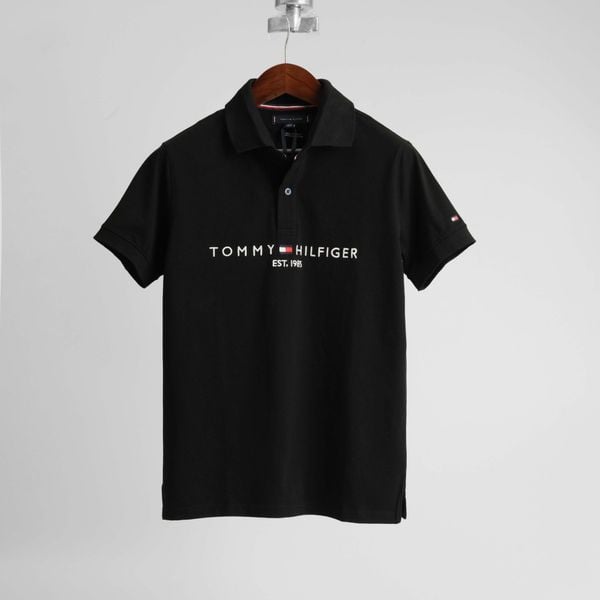  Áo Polo Tommy Hilfiger 1985 Logo Black 78J6983 001 Hàng Chính Hãng 