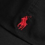  Mũ Nón Ralph Lauren Màu Đen Logo Đỏ 