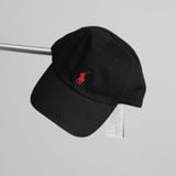  Mũ Nón Ralph Lauren Màu Đen Logo Đỏ 