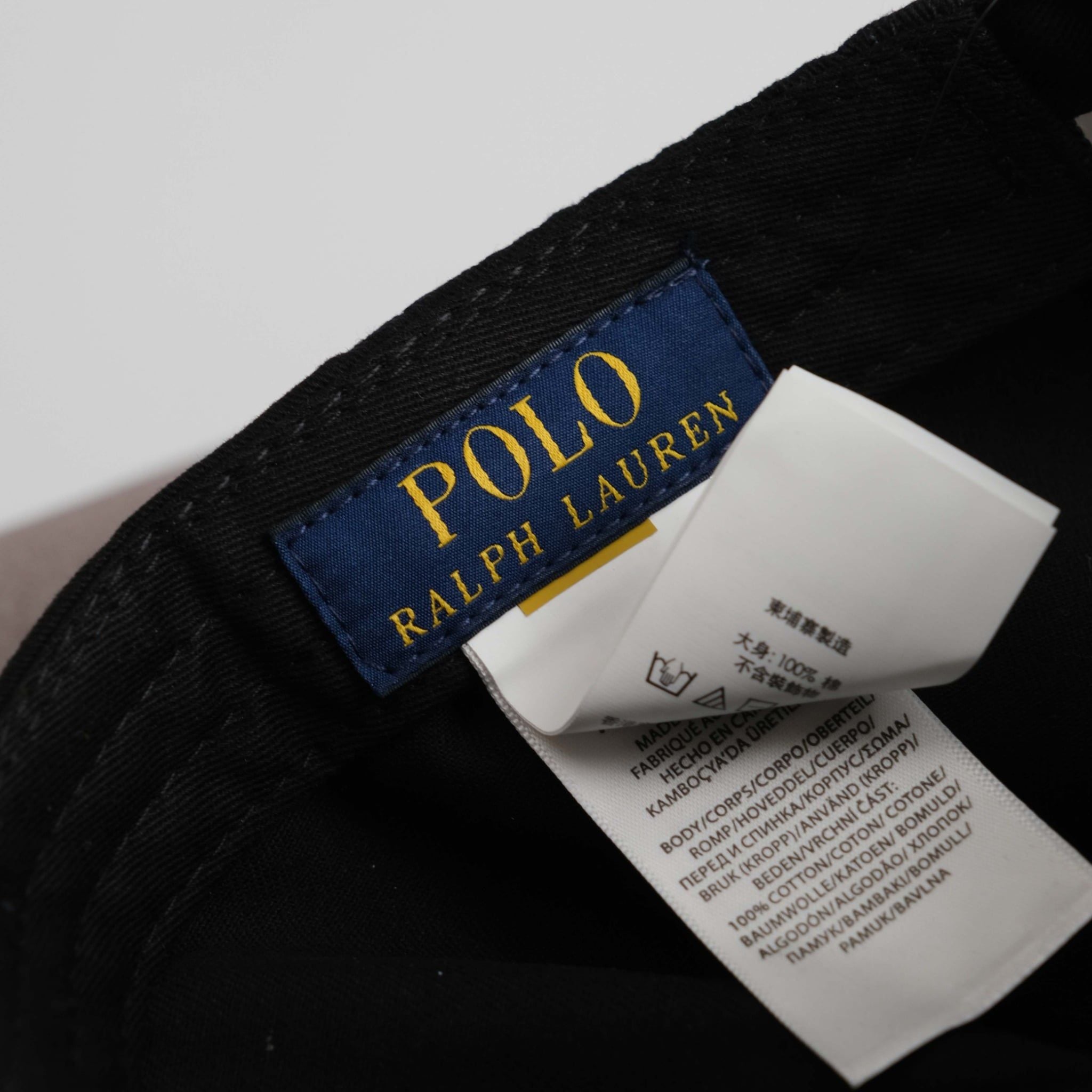  Mũ Nón Ralph Lauren Màu Đen Logo Đỏ 
