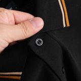  Áo Polo Fred Perry Màu Đen Viền Cam Hàng Chính Hãng 