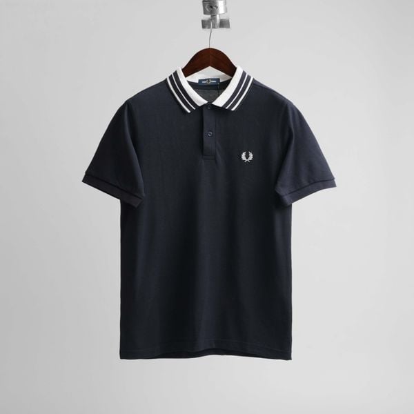  Polo Fred Perry Navy Cổ Viền Hàng Chính Hãng 