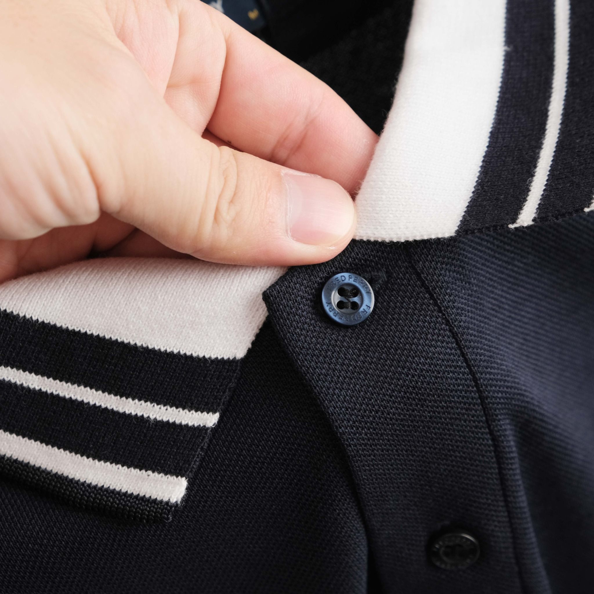  Polo Fred Perry Navy Cổ Viền Hàng Chính Hãng 
