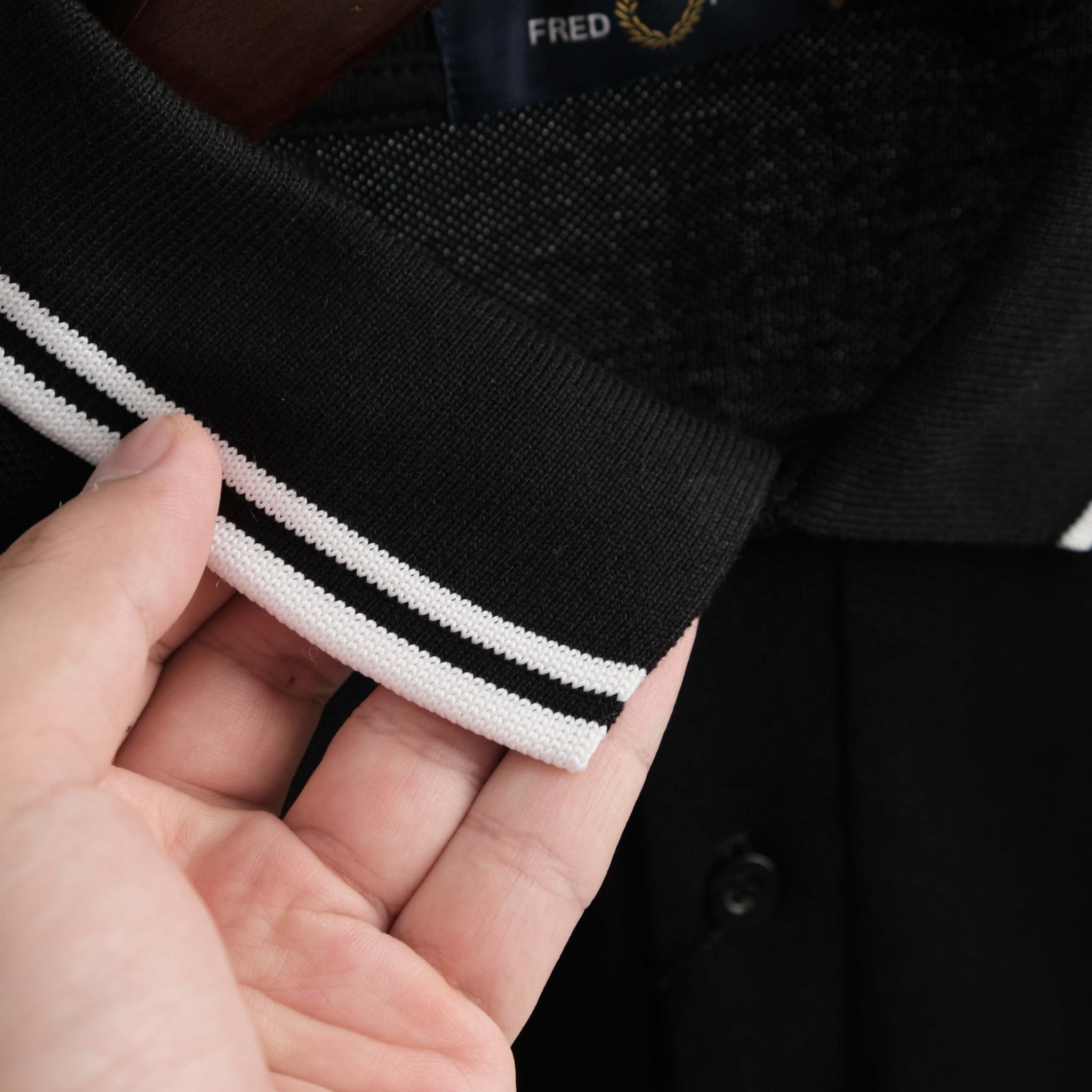  Polo Fred Perry Đen Viền Hàng Chính Hãng 