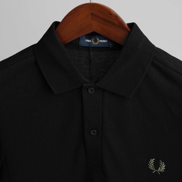  Polo Fred Perry Đen Trơn Hàng Chính Hãng 
