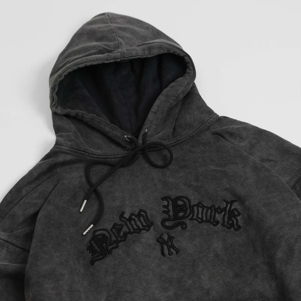  Hoodie New Era NY Wash Đen Xám Hàng Chính Hãng 