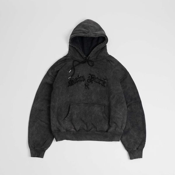  Hoodie New Era NY Wash Đen Xám Hàng Chính Hãng 