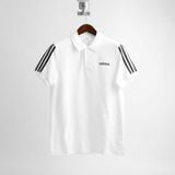  Polo Adidas 3 Sọc Logo Chữ Màu Trắng Hàng Chính Hãng EJ0926 
