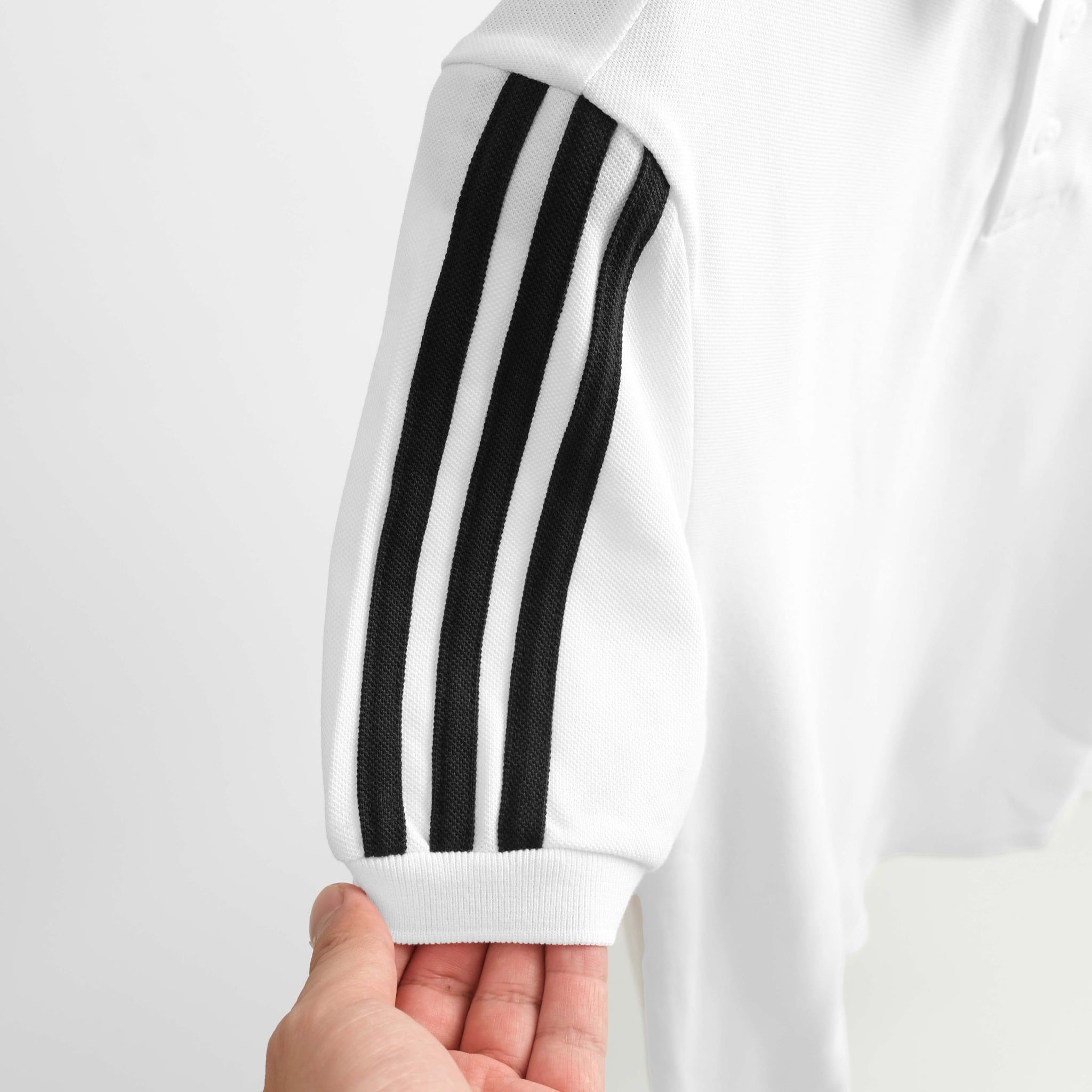  Polo Adidas 3 Sọc Logo Chữ Màu Trắng Hàng Chính Hãng EJ0926 