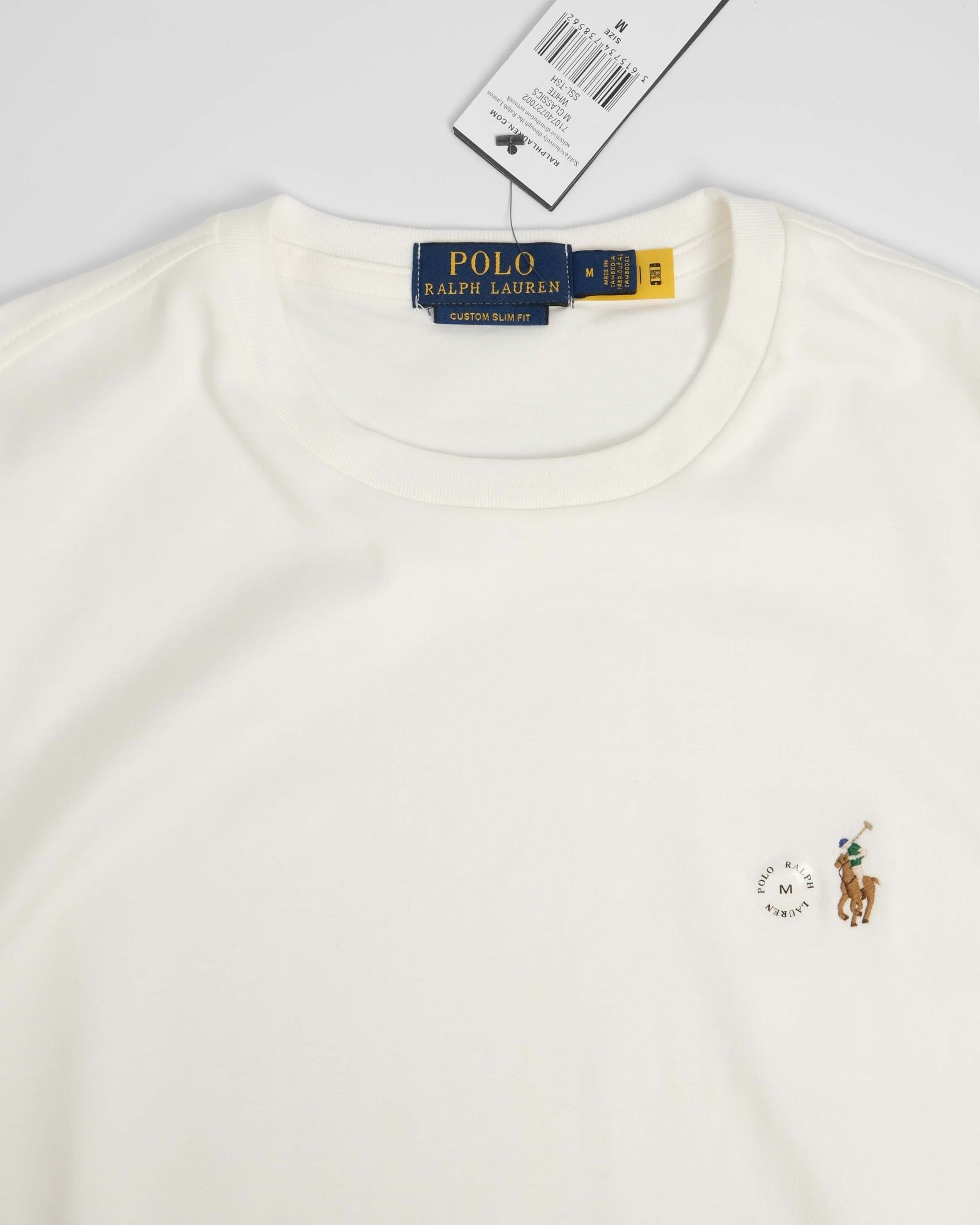  Áo Thun Ralph Laurent Form Custome Slim Fit Màu Trắng 