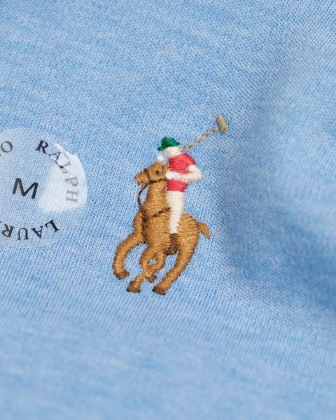  Áo Thun Ralph Laurent Form Custome Slim Fit Màu Xanh Da Trời 
