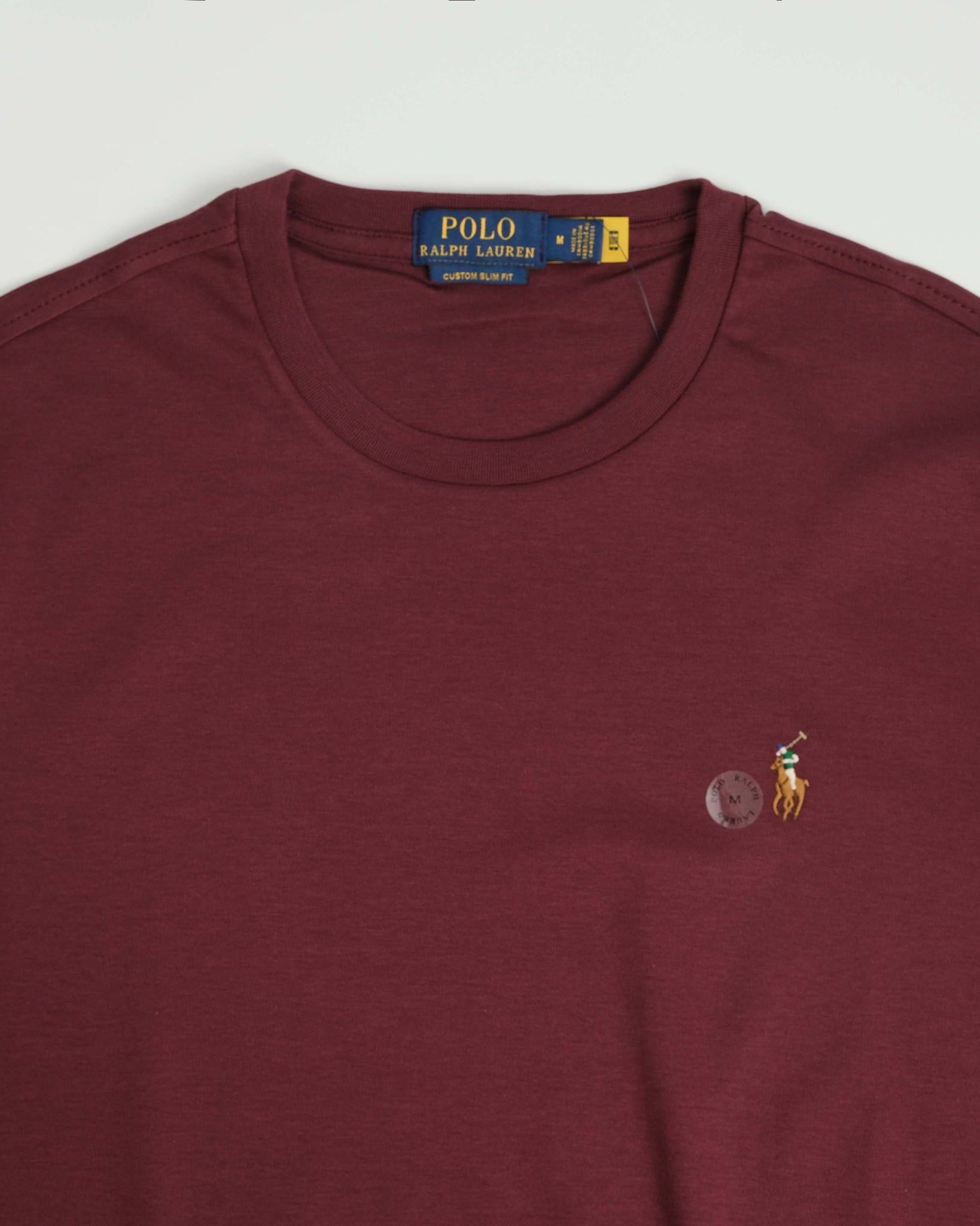  Áo Thun Ralph Laurent Form Custome Slim Fit Màu Đỏ Mận 