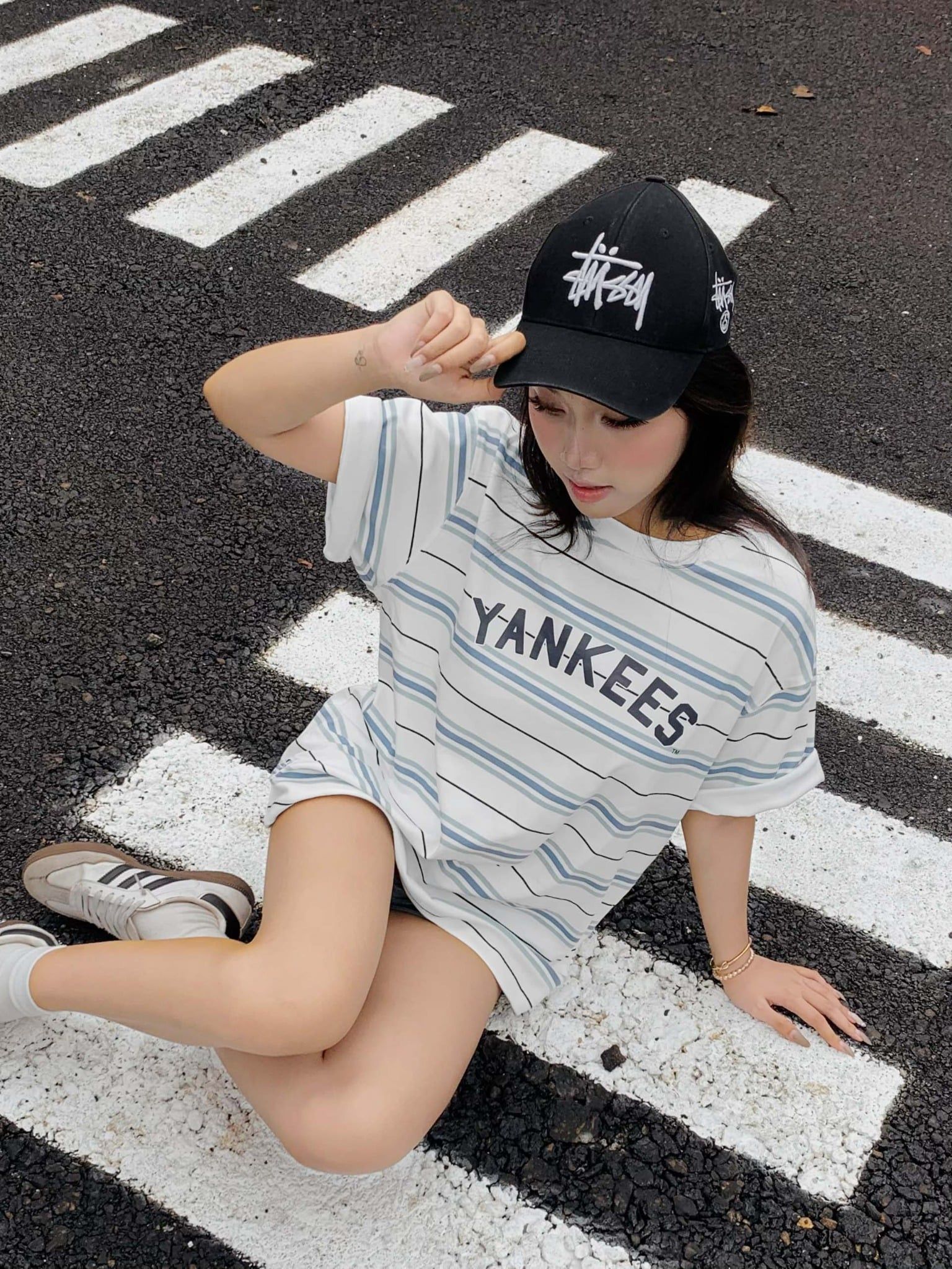  Áo Thun New Era Yankees Trắng Sọc Hàng Chính Hãng 14032985 