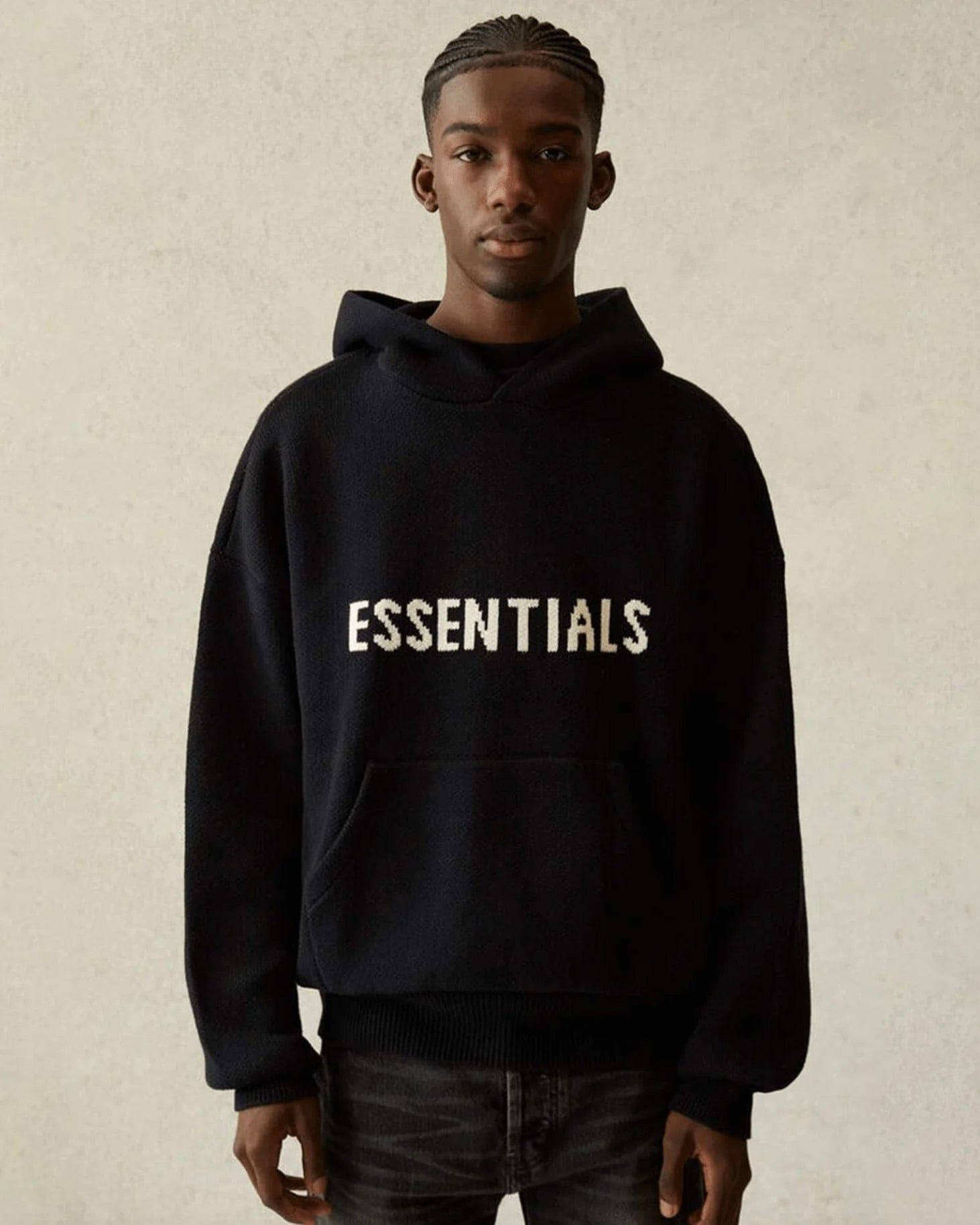  Hooodie Knit Fog Đen Hàng Chính Hãng 