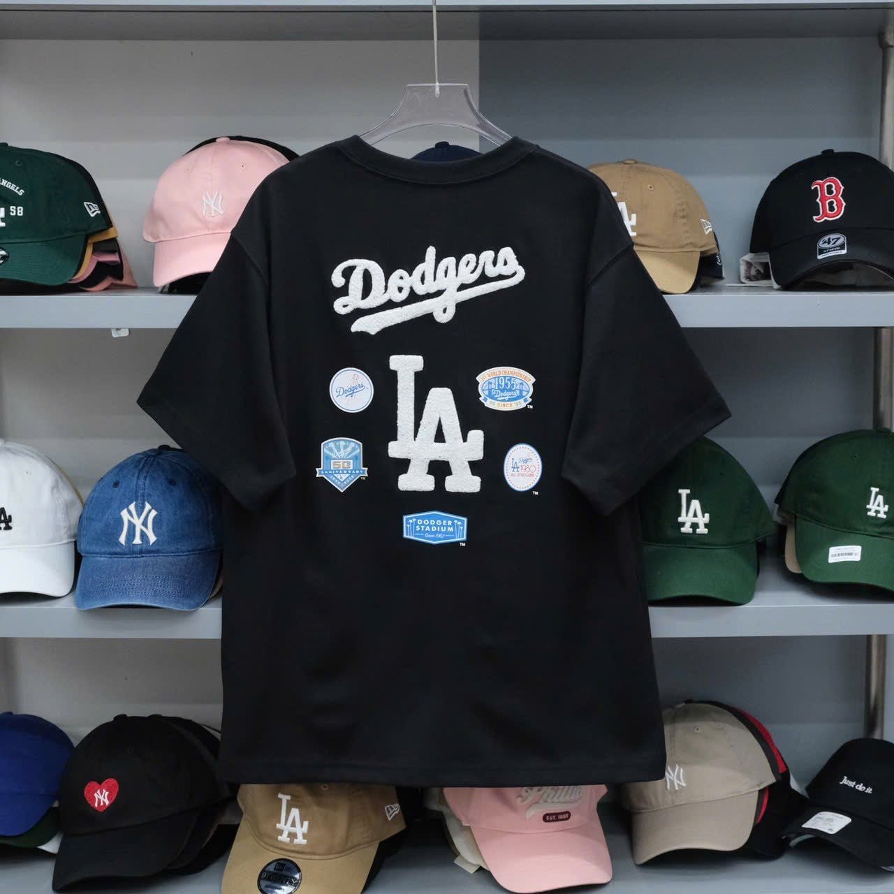  Áo Thun New Era La Đen Thêu Xù Hàng Chính Hãng 13036472 