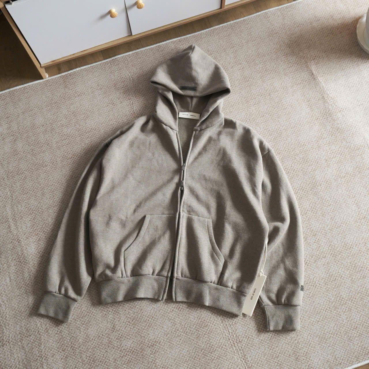  Áo Hoodie Zip Fear Of God Màu Xám Hàng Chính Hãng 