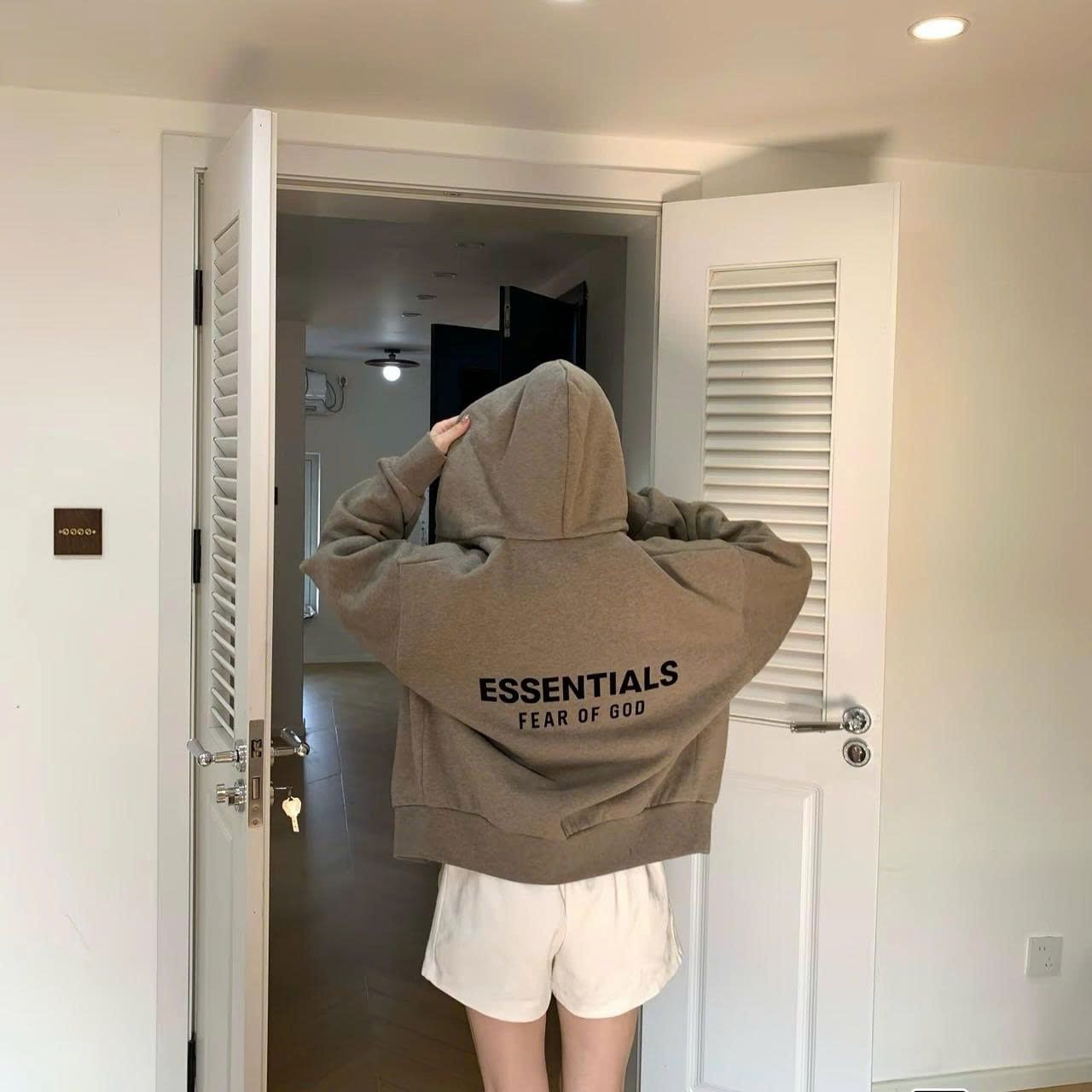  Áo Hoodie Zip Fear Of God Màu Xám Hàng Chính Hãng 