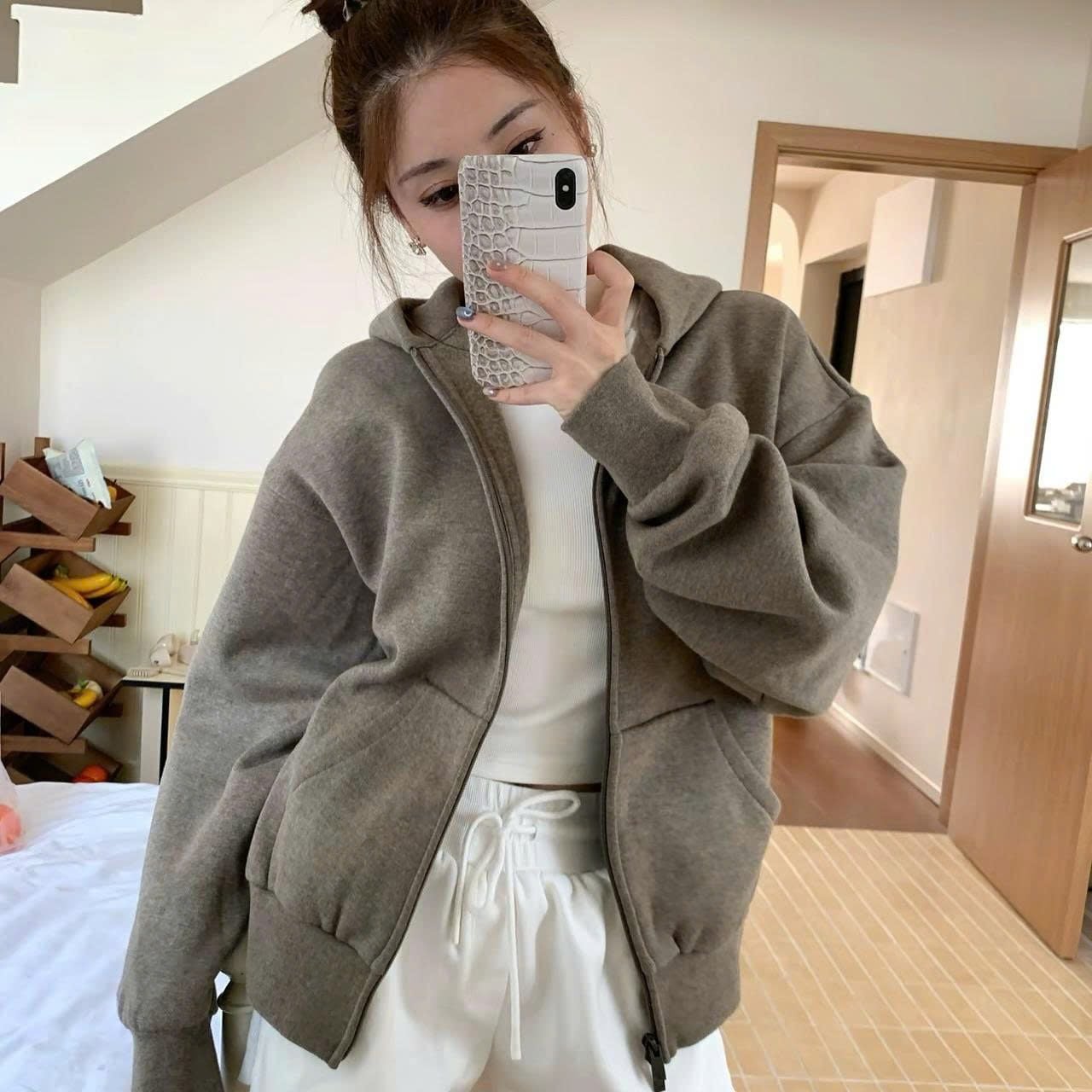  Áo Hoodie Zip Fear Of God Màu Xám Hàng Chính Hãng 