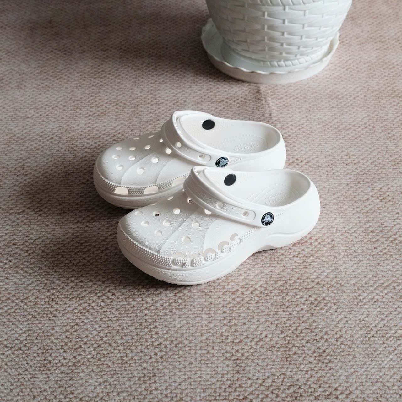  Dép Sục Crocs Platform Baya Trắng Hàng Chính Hãng 
