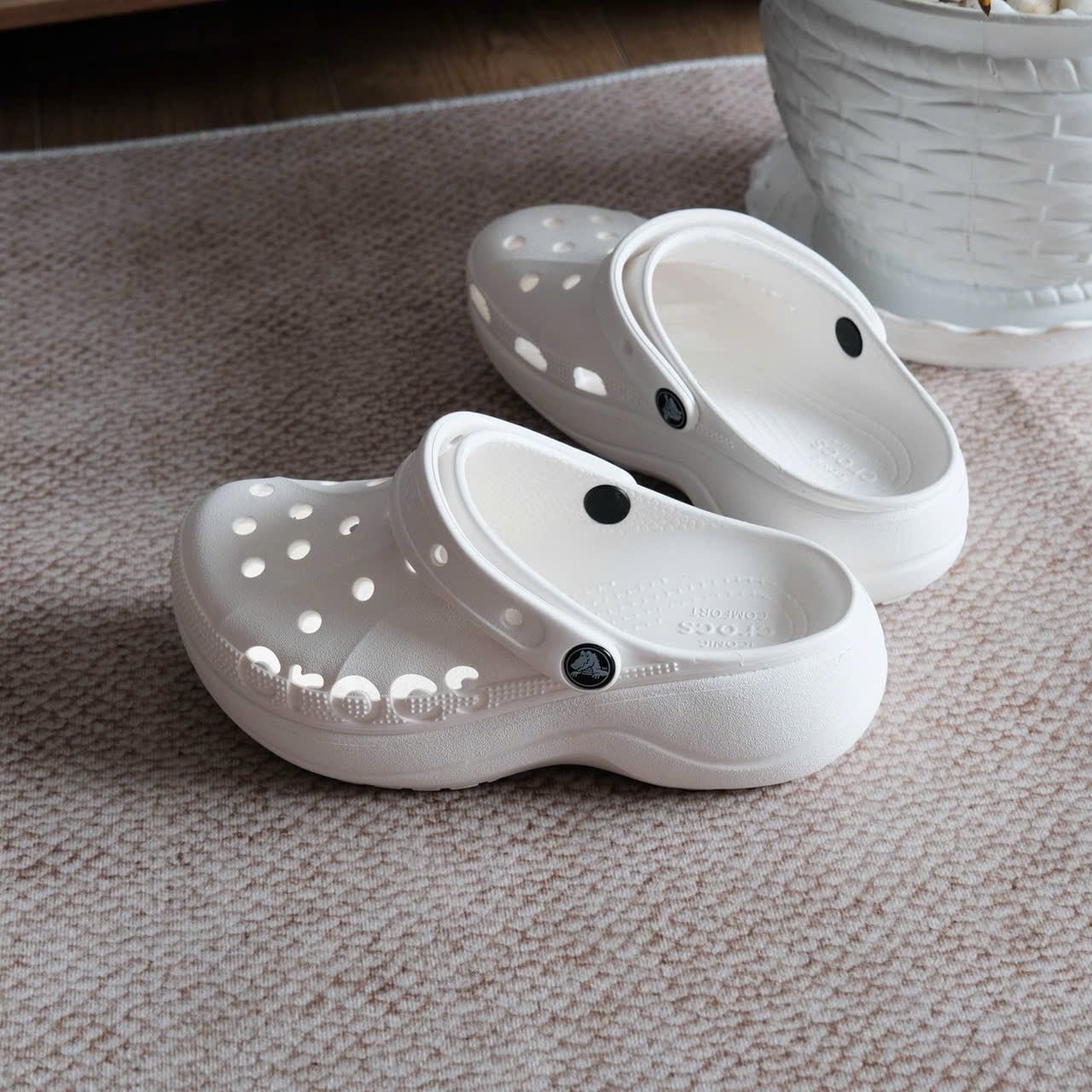  Dép Sục Crocs Platform Baya Trắng Hàng Chính Hãng 