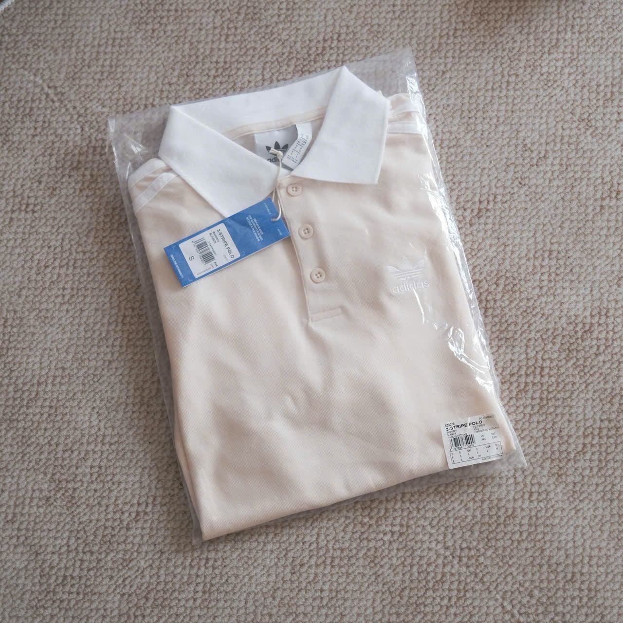  Áo Polo Adidas Adicolor Classics 3-stripes Cream IZ3070 Hàng Chính Hãng 