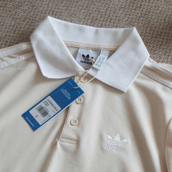  Áo Polo Adidas Adicolor Classics 3-stripes Cream IZ3070 Hàng Chính Hãng 