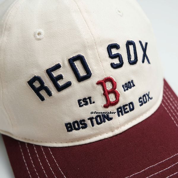  Mũ Nón MLB Boston Kem Đỏ V2 Hàng Chính Hãng SP1812273 