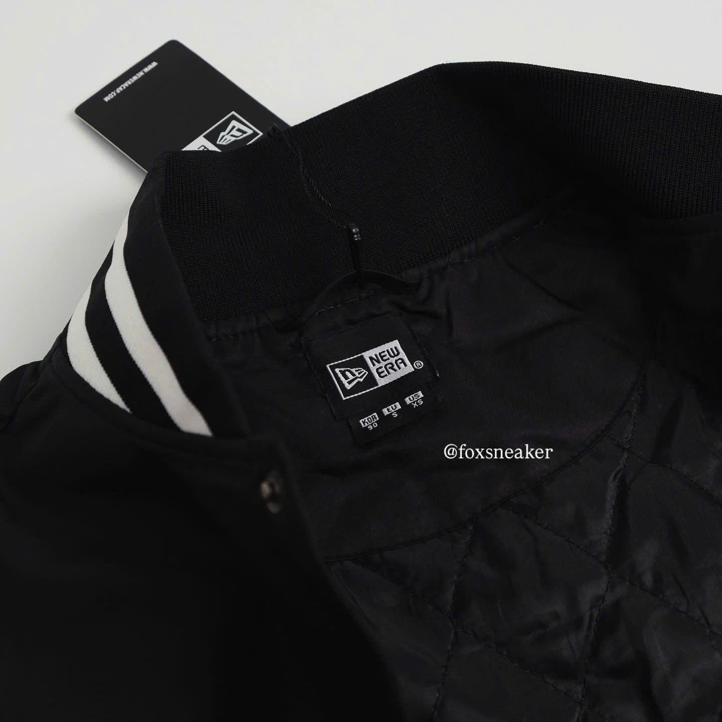  Áo Khoác Bóng Chày Unisex Dáng Rộng Form Varsity Đen Hàng Chính Hãng 13556435 