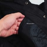  Áo Khoác Bóng Chày Unisex Dáng Rộng Form Varsity Đen Hàng Chính Hãng 13556435 