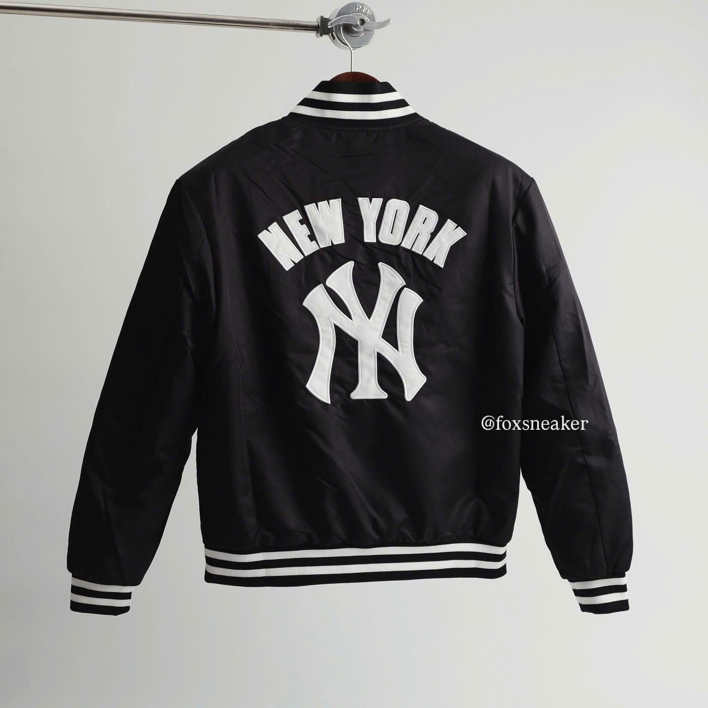  Áo Khoác Bóng Chày Unisex Dáng Rộng Form Varsity Đen Hàng Chính Hãng 13556435 