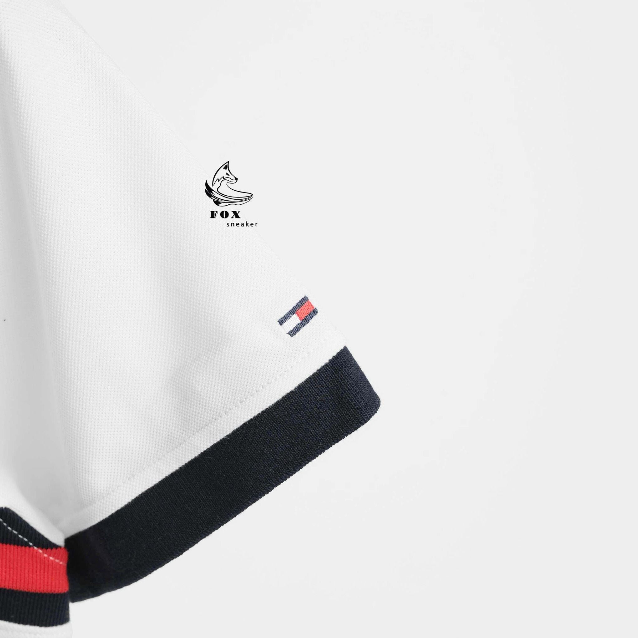  Áo Polo Tommy Hilfiger- Slim Fit Essential Flag Polo White | 78J3127 110 Hàng Chính Hãng 