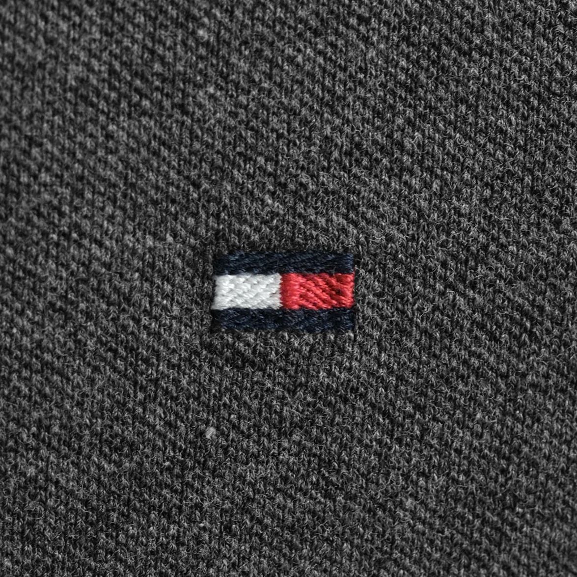  Polo Tommy Basic Xám Trơn Hàng Chính Hãng 