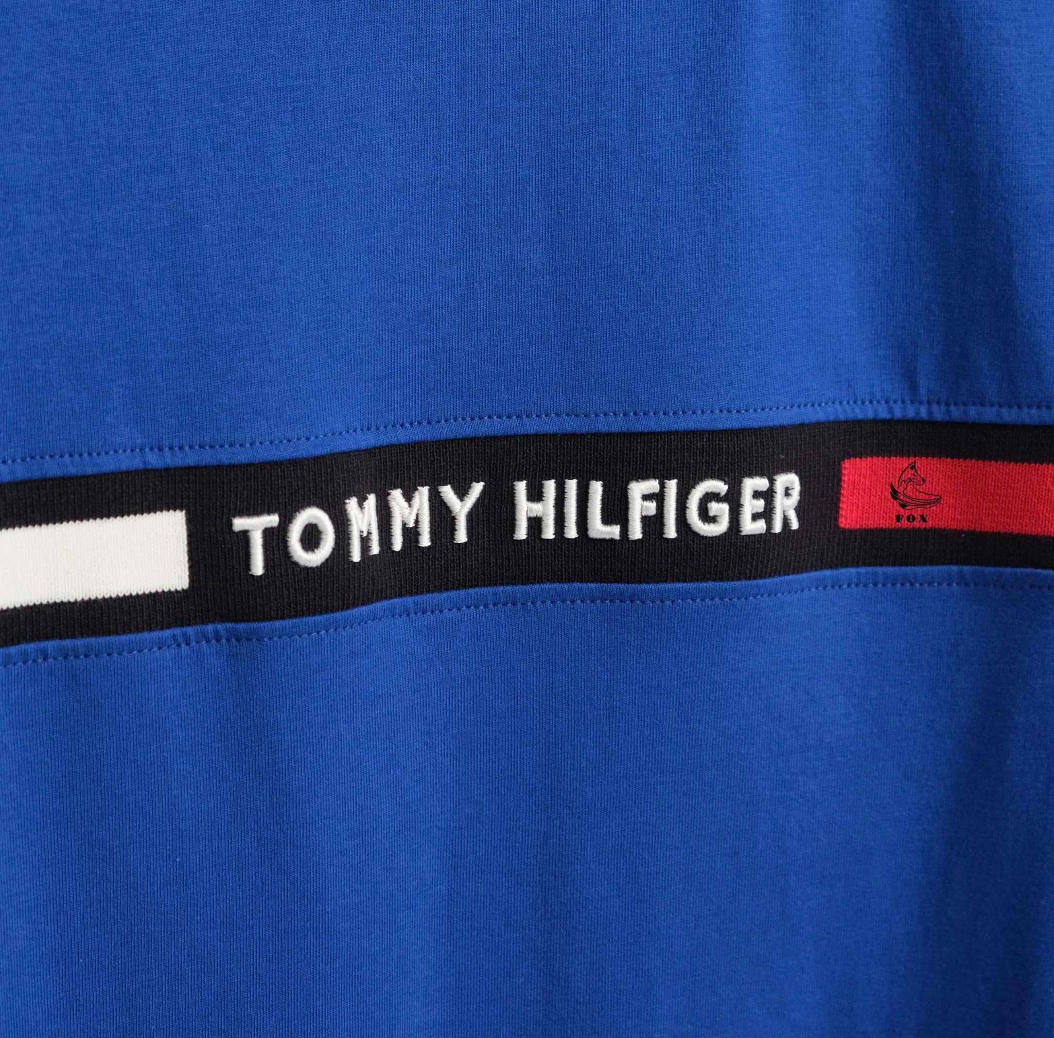  Tommy Hilfiger Crew Neck Logo Panel T-Shirt - Tommy Hilfiger 2025 Navy 