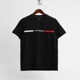  Tommy Hilfiger Crew Neck Logo Panel T-Shirt - Tommy Hilfiger 2025 Black 