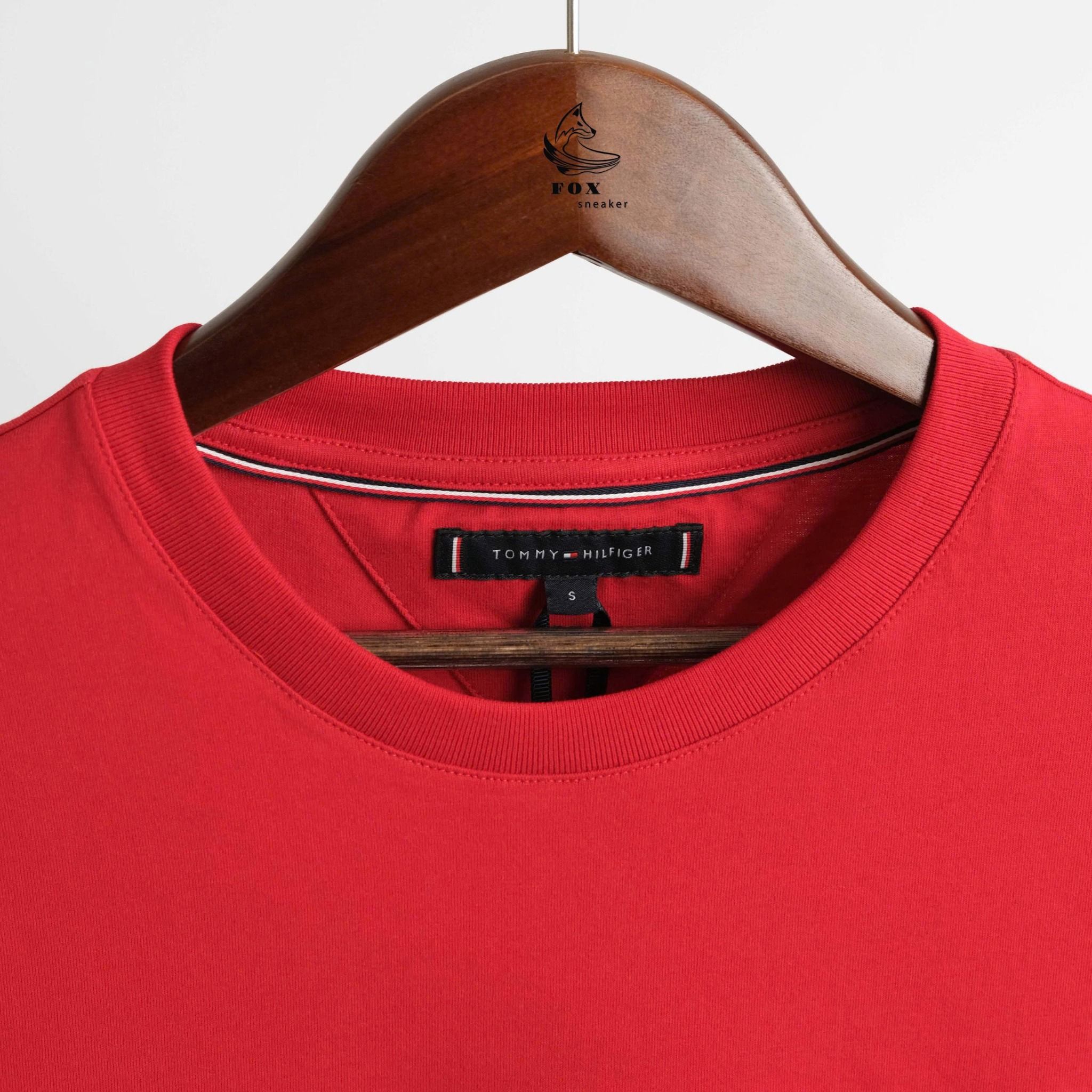  Tommy Hilfiger Crew Neck Logo Panel T-Shirt - Tommy Hilfiger 2025 Red 