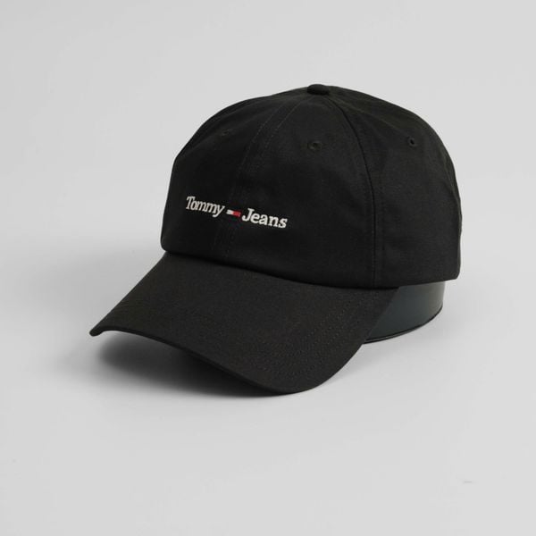  Nón Tommy Đen Logo Chữ Hàng Chính Hãng 