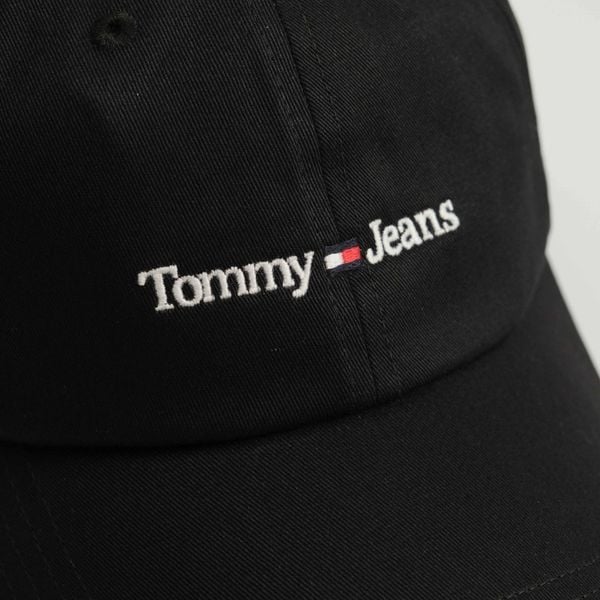  Nón Tommy Đen Logo Chữ Hàng Chính Hãng 