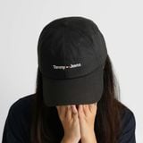  Nón Tommy Đen Logo Chữ Hàng Chính Hãng 