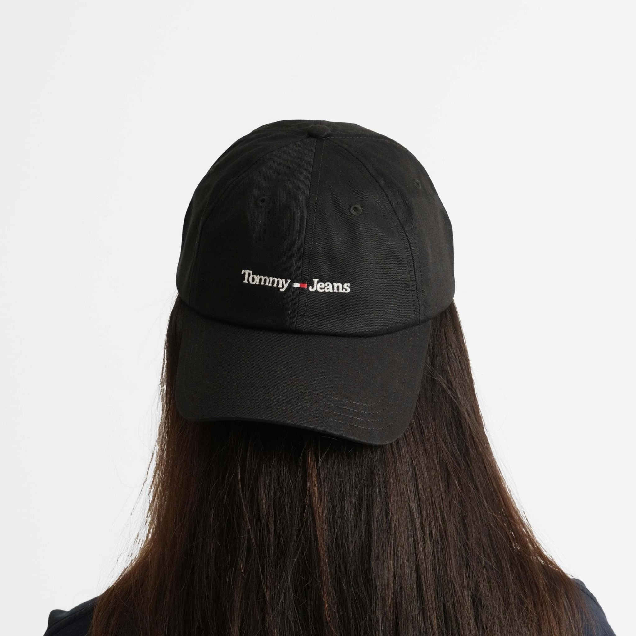  Nón Tommy Đen Logo Chữ Hàng Chính Hãng 