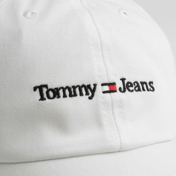  Nón Tommy Trắng Logo Chữ Hàng Chính Hãng 