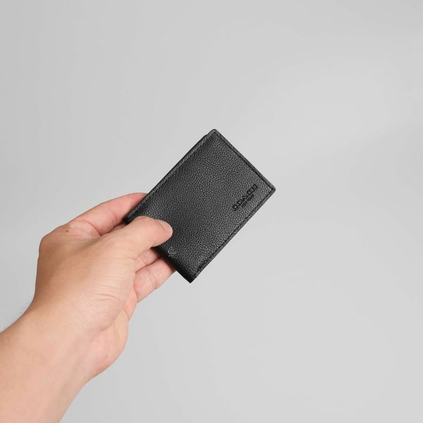 Ví Coach Đen Chữ Nổi Hàng Chính Hãng SP1812315