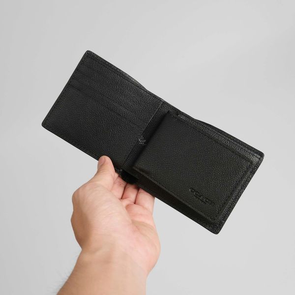 Ví Coach Đen Chữ Nổi Hàng Chính Hãng SP1812315