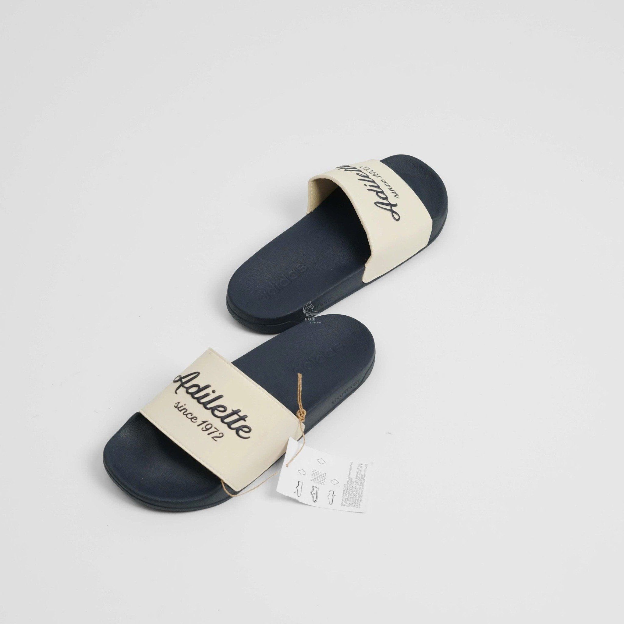  Dép Adidas ADILETTE 1972 Kem Navy | GW8748 Hàng Chính Hãng 