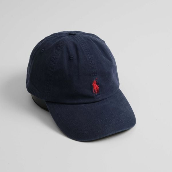 Nón Ralph Lauren Navy Logo Đỏ Chính Hãng | Fox Sneaker