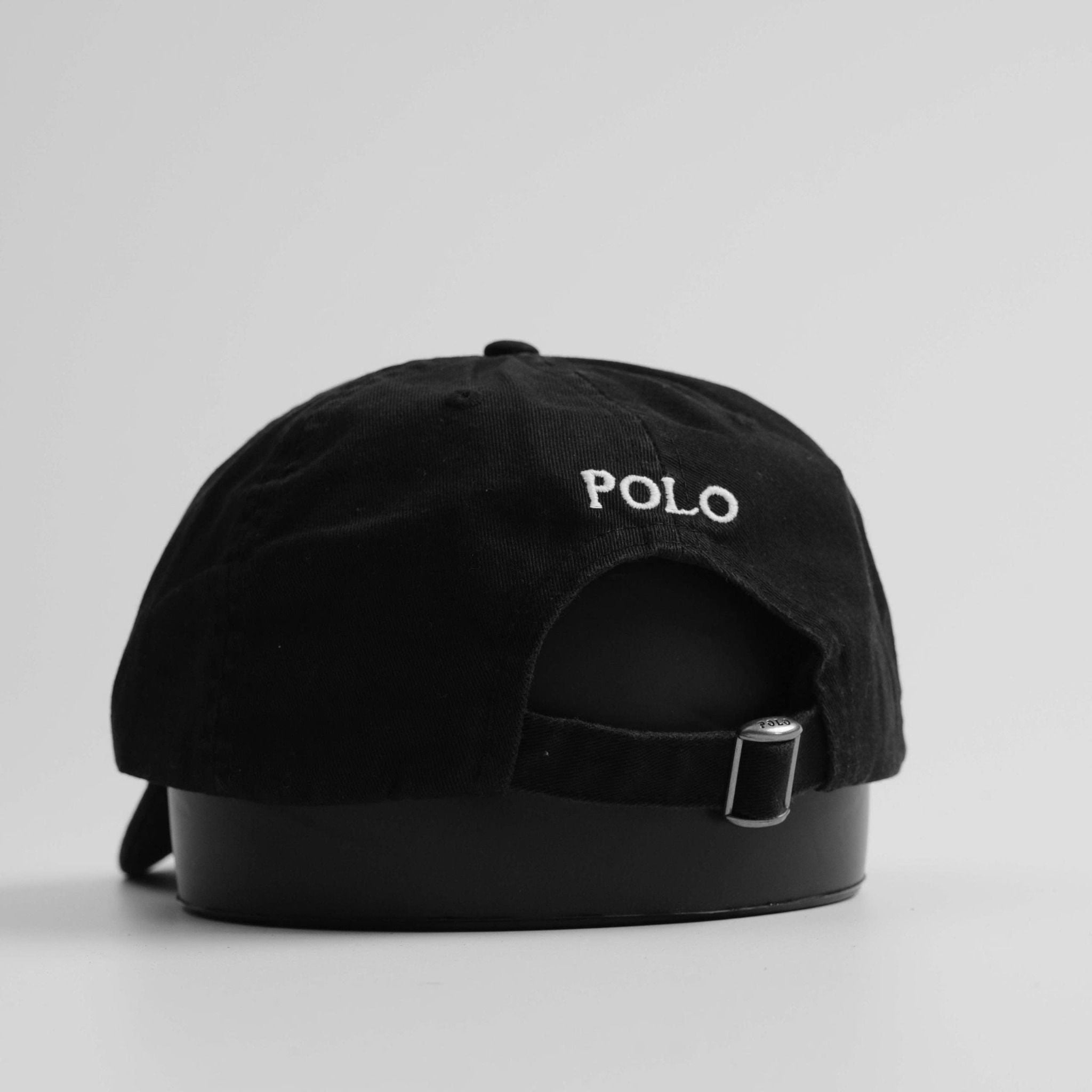  Nón Ralph Lauren Đen Logo Trắng 