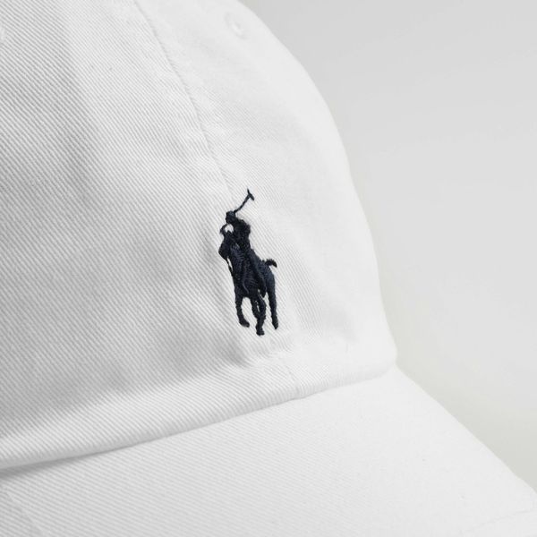 Nón Ralph  Lauren Trắng Logo Navy Chính Hãng | Fox Sneaker