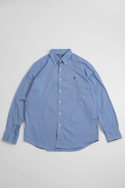 Sơ Mi Ralph Lauren Xanh Logo Navy Hàng Chính Hãng