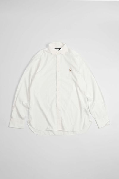 Sơ Mi Ralph Lauren  Trắng Logo Nâu Navy Hàng Chính Hãng