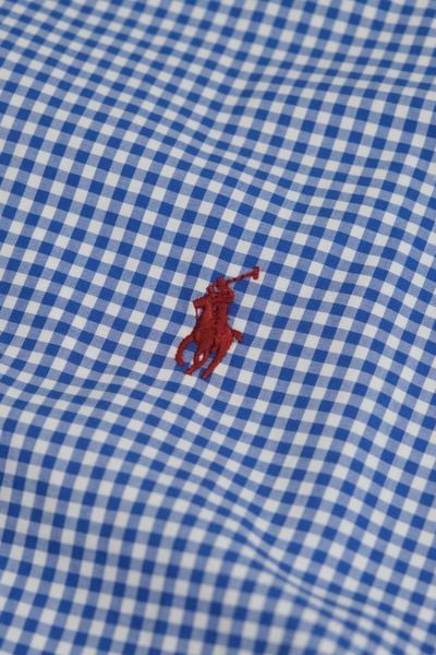 Sơ Mi Ralph Lauren Caro Navy Logo Đỏ Đô Hàng Chính Hãng