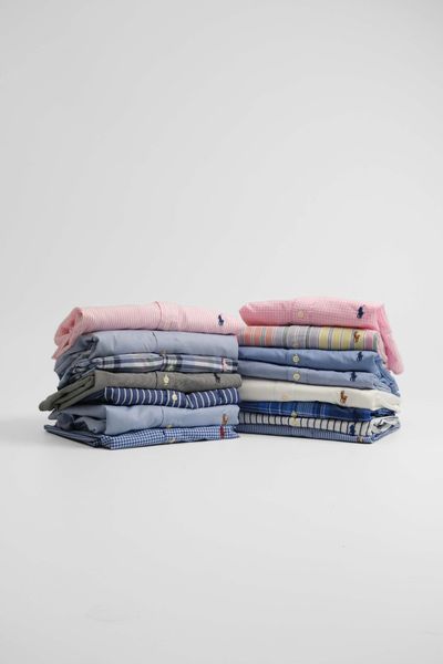 Sơ Mi Ralph Lauren Caro Navy Logo Đỏ Đô Hàng Chính Hãng